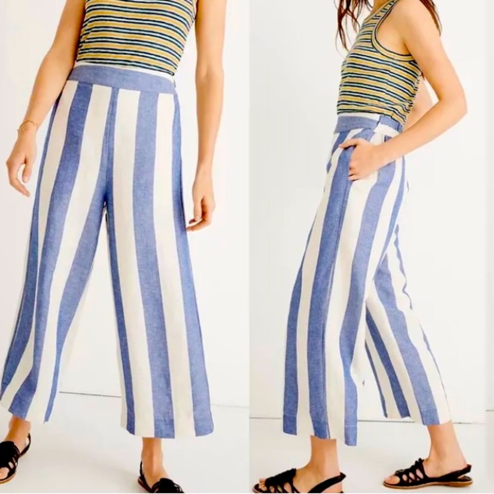 Madewell xs Huston crop linen pants NWOT